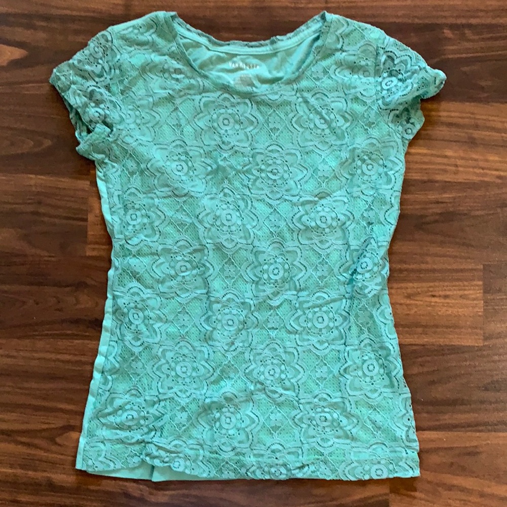 Van Heusen Teal Lace Blouse